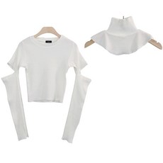 라라온 여성용 목폴라 + 라운드넥 티셔츠 세트 RN131