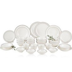 빈티지 6인 식기세트 30p, 브라운, 8종, 1세트