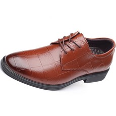 실버스 수제 인조가죽 패턴 4홀 정장 구두 FR012