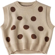 童款圓點針織背心