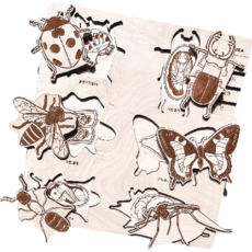 STUKA PUKA昆蟲的一生拼圖教具韓文工作簿包含, 混色