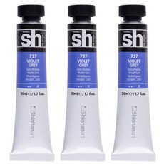 신한화구 sh 유화 튜브 물감 바이올렛 그레이 3개, 50ml, 1색