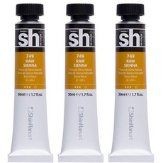 신한화구 sh 유화 Tube 물감 로 시에나, 50ml, 3색