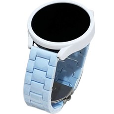 아이엠판다 스마트워치 파스텔 스트랩 20mm + 커버 케이스 세트, 스카이블루