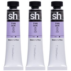 신한화구 sh 유화 튜브 물감 라일락 3개, 50ml, 1색