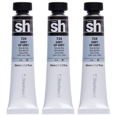 신한화구 sh 유화 튜브 물감 그레이 오브 그레이 3개, 50ml, 1색