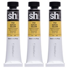 신한화구 sh 유화 튜브 물감 네이플스 옐로 3개, 50ml, 1색