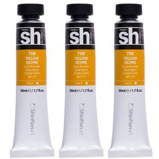 신한화구 sh 유화 튜브 물감 옐로 오커, 50ml, 3색