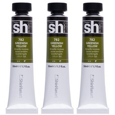 신한화구 sh 유화 튜브 물감 그리니쉬 옐로 3개, 50ml, 1색