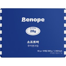 Benoff Soft Bar 蛋白棒餅乾和奶油 10 便士, 600g, 1個