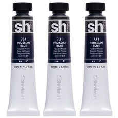 신한화구 sh 유화 튜브 물감 프러시안 블루 3개, 50ml, 1색