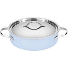 EDELKOCHEN IH電磁爐適用Serenity 3層不鏽鋼湯鍋, 22cm, 藍色