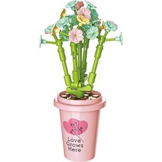 자키 레고호환블럭, 안개꽃컵화분JK2658-5, 1개