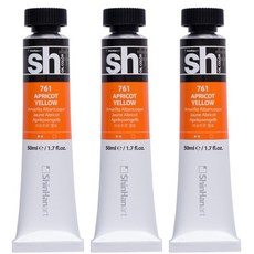 신한화구 sh 유화 Tube 물감 아프리콧 옐로, 50ml, 3색