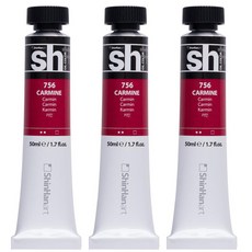 신한화구 sh 유화 Tube 물감 카민, 50ml, 3색