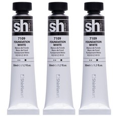 신한화구 sh 유화 튜브 물감 파운데이션 화이트 3개, 50ml, 1색