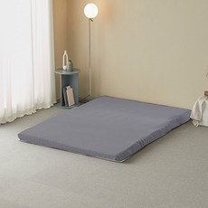 024홈 단잠토퍼 푹신한 일반 매트리스 + 속커버 + 홑겹커버 세트, 그레이, 7cm