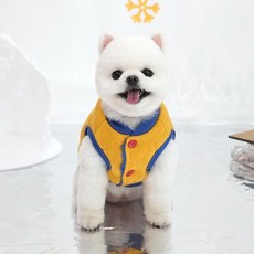 史努比狗狗Parisdog波浪雙面背心, 黃色