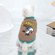 史努比狗狗Parisdog波浪雙面背心, 棕色