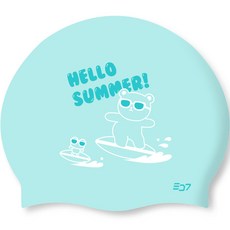 SD7 Surfingbebe 青蛙教練 泳帽 SGL-CA435, 柔和薄荷