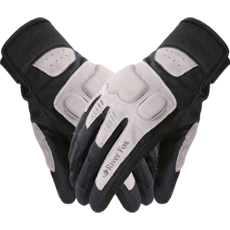 River Fox 機車騎乘透氣觸控手套, 白色