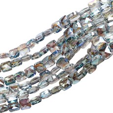 알로데 사각 빛깔 DIY 액세서리 비즈 8mm, 13 클리어카키, 80개