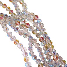 Allode 鏡面球彩色串珠 8mm, 卡其色, 69個