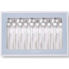 SMF 基本款2霧麵茶匙水果叉組, 茶匙 5p + 水果叉 5p, 1個