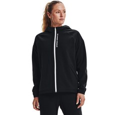 Under Armour 女士 UA Rush Fleece 全拉鍊寬鬆連帽衫 1365773-001