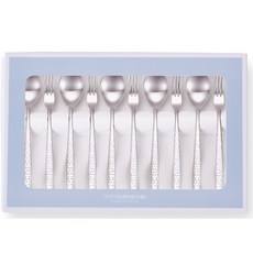 에스엠에프 수저 함마톤 무광 티스푼 과일포크 세트, 1개, 티스푼 5p + 과일포크 5p