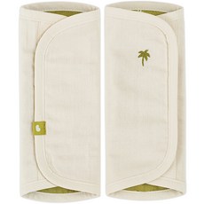 Bamboo Bebe 孩童背帶口水巾 2入組, 1組, 米色 棕櫚樹款