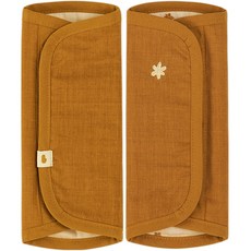 Bamboo Bebe 孩童背帶口水巾 2入組, 1組, 砂棕色 花朵款