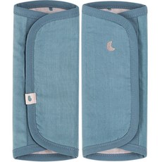 Bamboo Bebe 孩童背帶口水巾 2入組, 1組, 藍色 月亮款