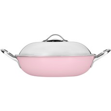 EDELKOCHEN Serenity不鏽鋼鍋 電磁爐適用 粉紅色, 1個, 28厘米