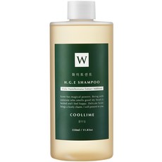 WHITE SCENT 溫和低刺激H.G.E洗髮精 酷涼萊姆, 350ml, 1個