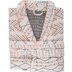 lovinglab 純棉高級民族風浴袍 XL, 象牙白, 1個