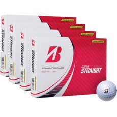 BRIDGESTONE GOLF Super Straight 技術高爾夫球, 珍珠白, 4個