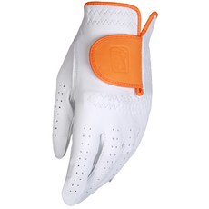 PGA TOUR Premium Tour Pro Color男款羊皮高爾夫手套 左手用, 橘色, 1個