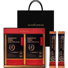 NUTRICOMEON 紅參人參保健飲30入禮品組+禮盒提袋, 15條, 2入