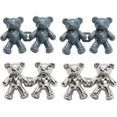 MONACO OLIVE Bear Hook 褲腰縮減扣 其他雜貨 2款, 4個, 灰色 + 銀色