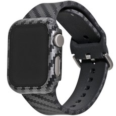 애플워치 호환 패턴 스트랩 + 케이스 세트 41mm, 카본