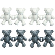 MONACO OLIVE Bear Hook 褲腰縮小扣環 其他雜貨 2款, 4個, 白色 + 灰色