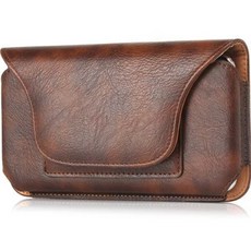 DTree 男士手機腰掛橫式手機殼 棕色