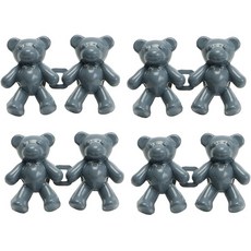 MONACO OLIVE Bear Hook 縮腰扣環 鈕扣, 4個, 灰色