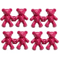 MONACO OLIVE Bear Hook 縮腰扣環 鈕扣, 4個, 櫻桃粉