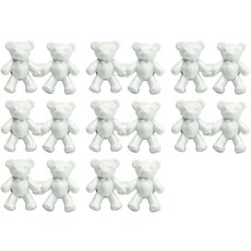 MONACO OLIVE Bear Hook 縮腰扣環 鈕扣, 8個, 白色