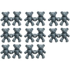 MONACO OLIVE Bear Hook 縮腰扣環 鈕扣, 8個, 灰色