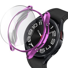 루아러블 갤럭시워치 TPU 케이스 + 강화유리 액정보호필름 세트, 퍼플, 1개