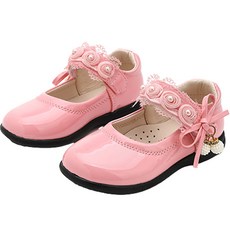 Swiff 女童玫瑰側邊鈴鐺鞋