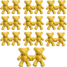 MONACO OLIVE Bear Hook 縮腰扣環 鈕扣, 10個, 黃色